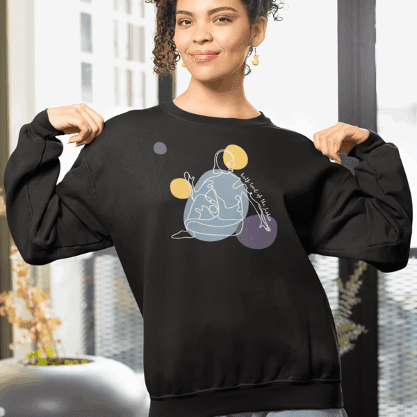 Half Lord of the Fishes Pose Aesthetic Yoga Crewneck Sweatshirt