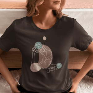 One-Legged King Pigeon Aesthetic Yoga Lightweight Tee-Light Lines