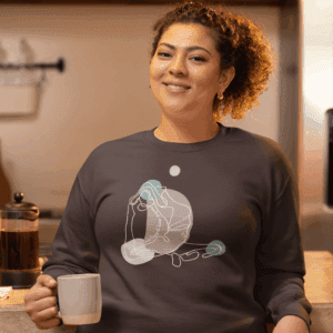 One-Legged King Pigeon Pose Aesthetic Yoga Crewneck Sweatshirt