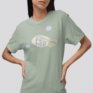 Plow Pose Aesthetic Yoga Heavyweight T-Shirt - Dark Lines