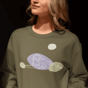 Plow Pose Aesthetic Yoga Crewneck Sweatshirt