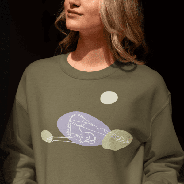 Plow Pose Aesthetic Yoga Crewneck Sweatshirt