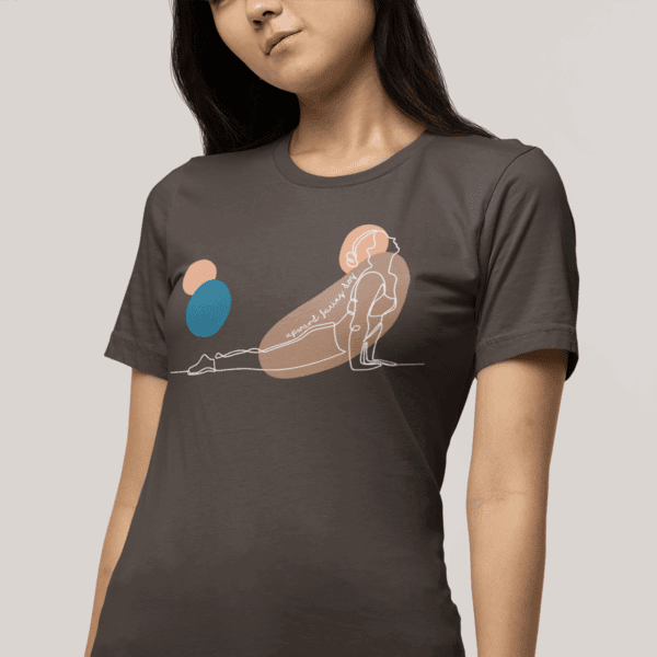 Upward Facing Dog Aesthetic Yoga Lightweight Shirt - Light Lines