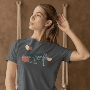 Bird Dog Pose Aesthetic Yoga Lightweight T-Shirt - Light Lines