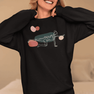 Bird Dog Pose Aesthetic Yoga Crewneck Sweatshirt