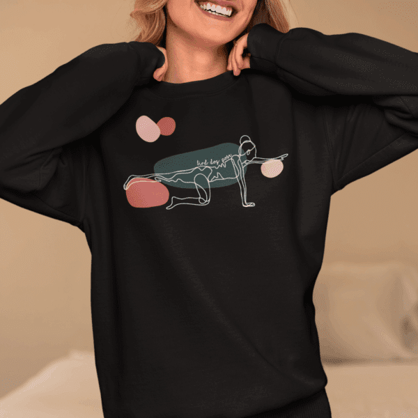 Bird Dog Pose Aesthetic Yoga Crewneck Sweatshirt