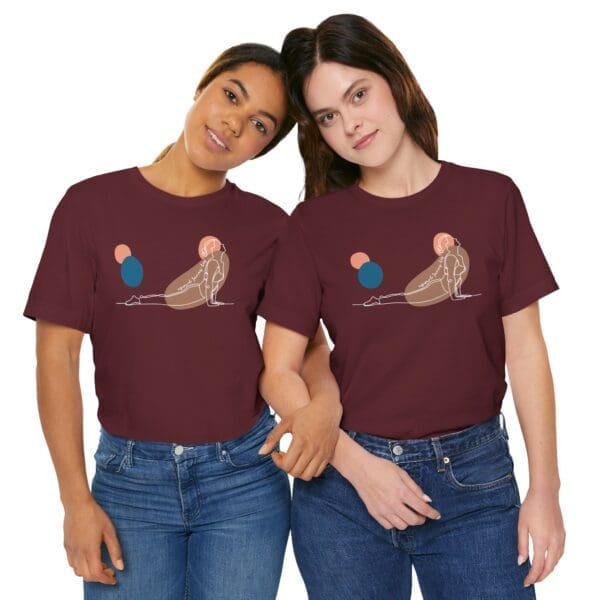 Upward Facing Dog Aesthetic Yoga Lightweight Shirt - Light Lines - Image 9