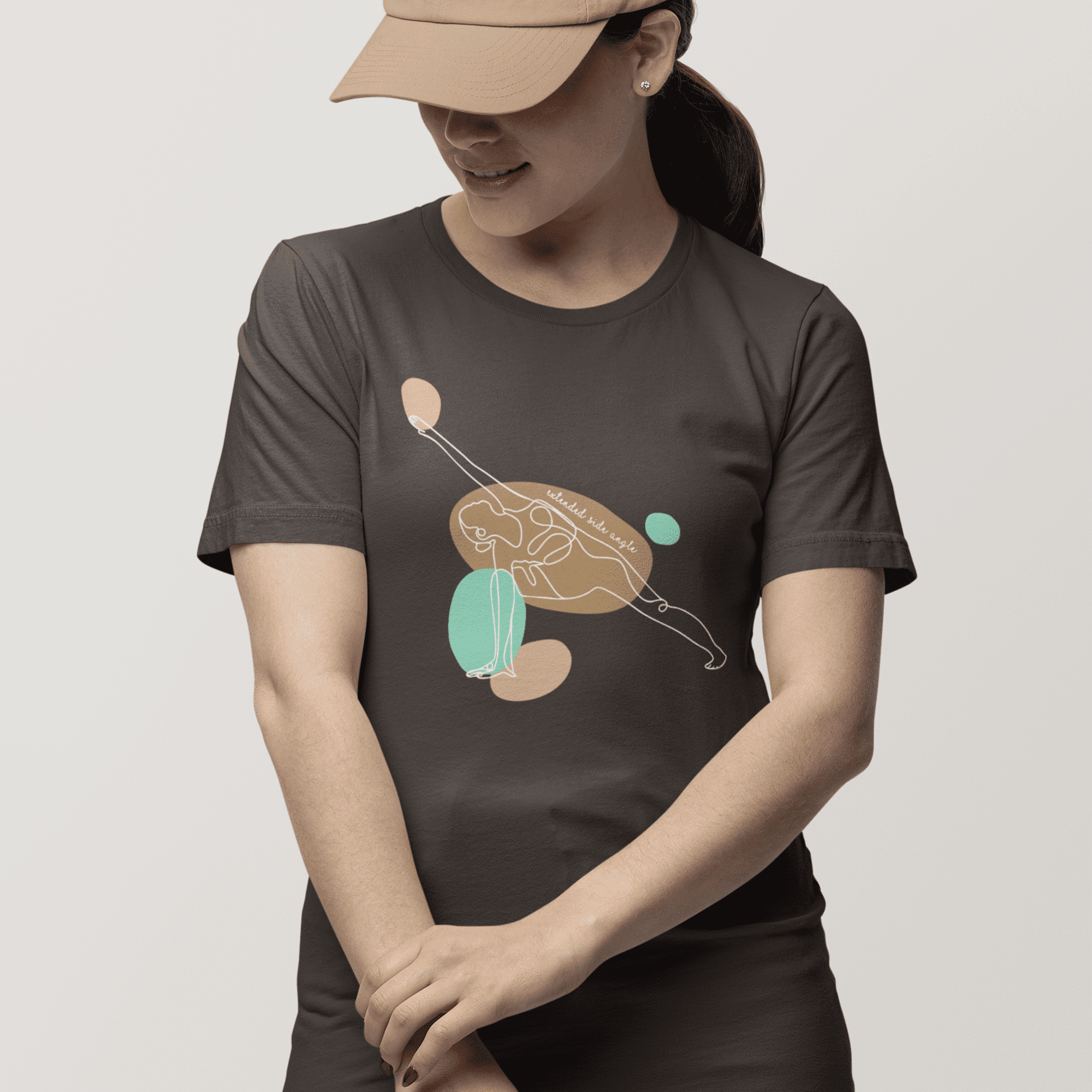 Extended Side Angle Aesthetic Yoga Lightweight Shirt, Light Lines