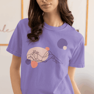 Fish Pose Aesthetic Yoga Heavyweight T-Shirt - Dark Lines