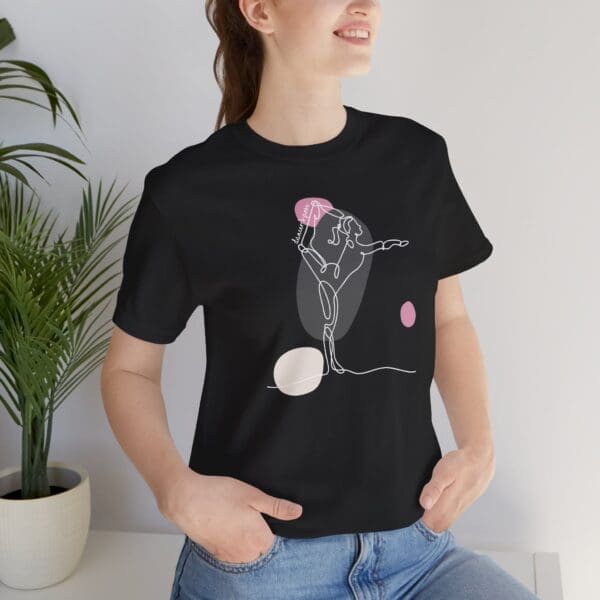 Dancer's Pose Aesthetic Yoga Lightweight T-Shirt - Light Lines - Image 22
