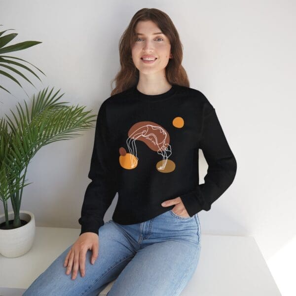 Wheel Pose Aesthetic Yoga Crewneck Sweatshirt - Image 5