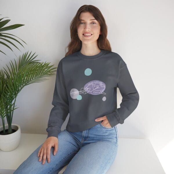 Extended Child's Pose Aesthetic Yoga Crewneck Sweatshirt - Image 10