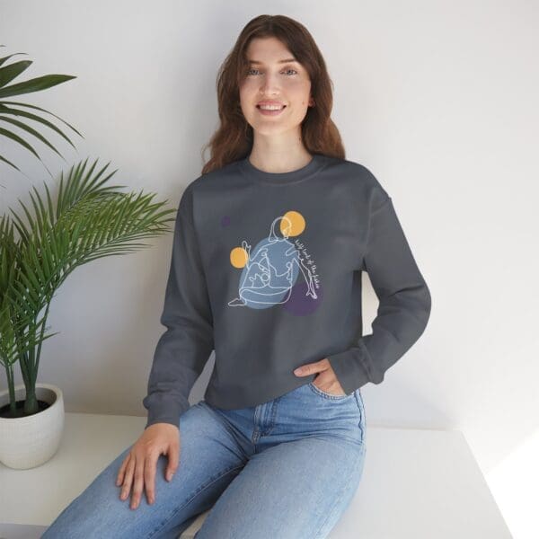 Half Lord of the Fishes Pose Aesthetic Yoga Crewneck Sweatshirt - Image 9