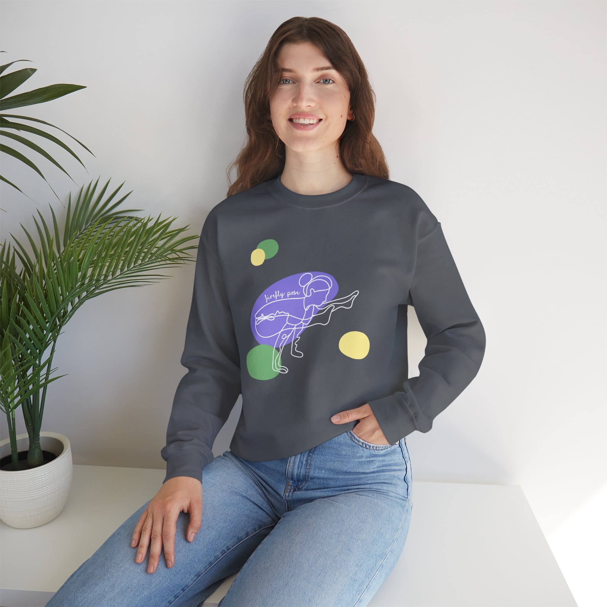 Firefly Pose Aesthetic Yoga Crewneck Sweatshirt - Image 9