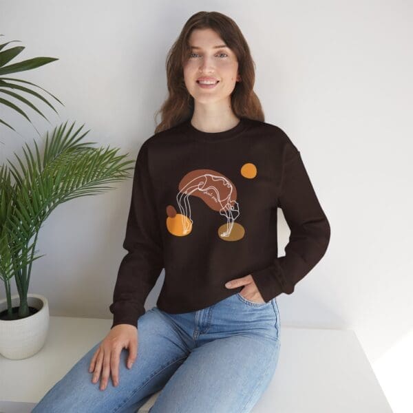 Wheel Pose Aesthetic Yoga Crewneck Sweatshirt - Image 9