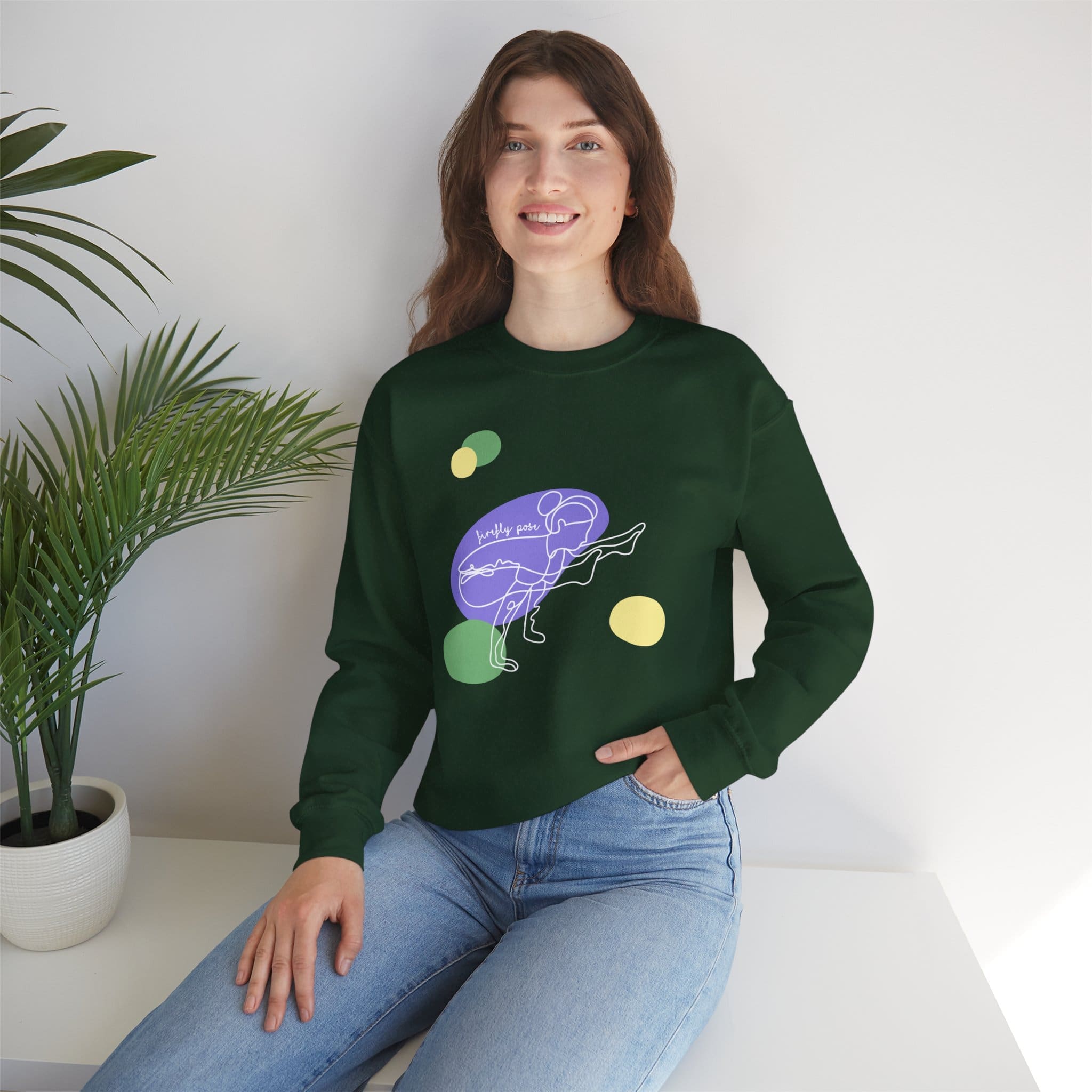 Firefly Pose Aesthetic Yoga Crewneck Sweatshirt - Image 22