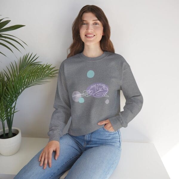 Extended Child's Pose Aesthetic Yoga Crewneck Sweatshirt - Image 14