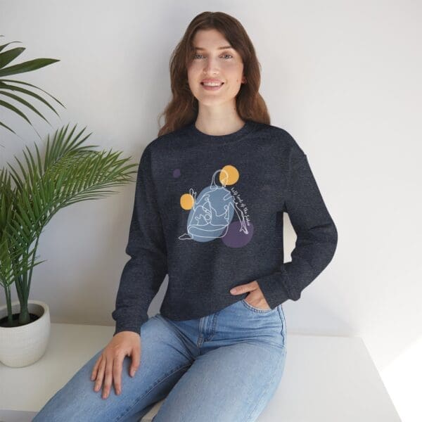 Half Lord of the Fishes Pose Aesthetic Yoga Crewneck Sweatshirt - Image 18