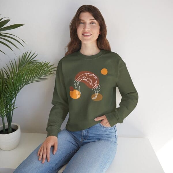 Wheel Pose Aesthetic Yoga Crewneck Sweatshirt - Image 22