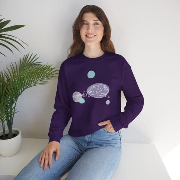 Extended Child's Pose Aesthetic Yoga Crewneck Sweatshirt - Image 22