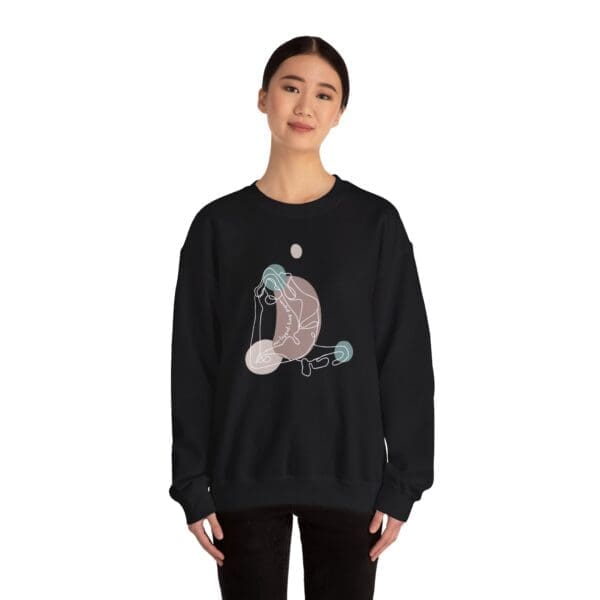 One-Legged King Pigeon Pose Aesthetic Yoga Crewneck Sweatshirt - Image 14