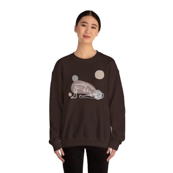 Bridge Pose Aesthetic Yoga Crewneck Sweatshirt - Image 9