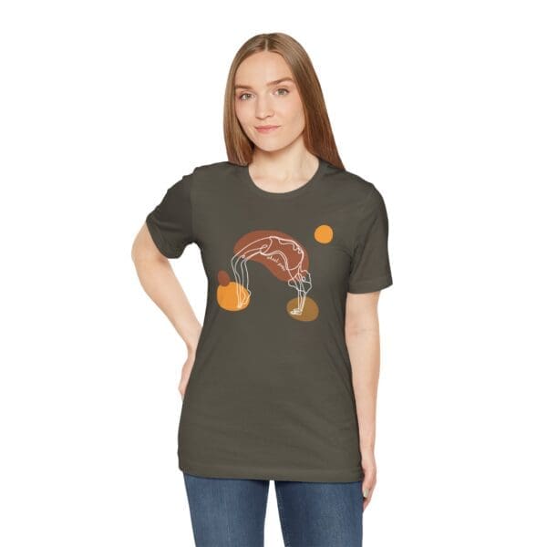 Wheel Pose Aesthetic Yoga Lightweight T-Shirt - Light Lines - Image 18
