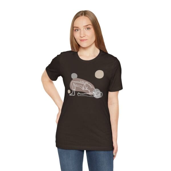 Bridge Pose Aesthetic Yoga Lightweight T-Shirt - Light Lines - Image 10