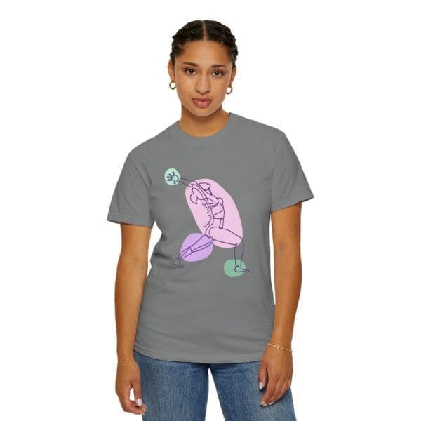Crescent Lunge Aesthetic Yoga Heavyweight T-Shirt - Dark Lines - Image 22