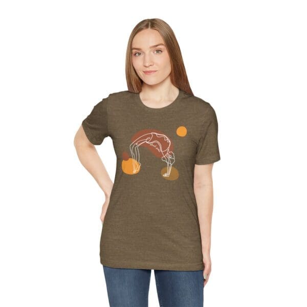 Wheel Pose Aesthetic Yoga Lightweight T-Shirt - Light Lines - Image 22