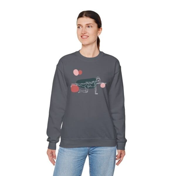 Bird Dog Pose Aesthetic Yoga Crewneck Sweatshirt - Image 22