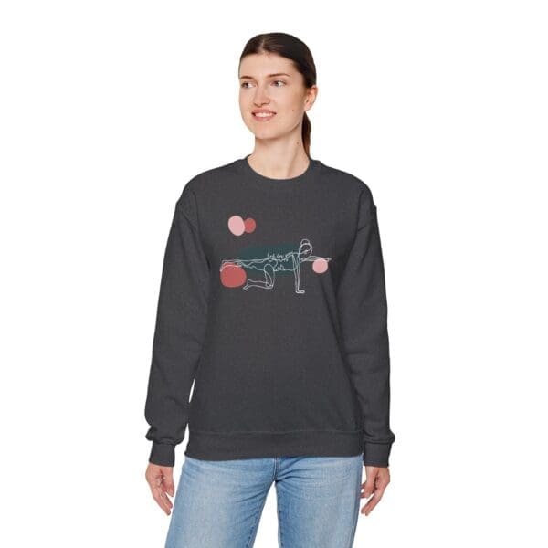 Bird Dog Pose Aesthetic Yoga Crewneck Sweatshirt - Image 18