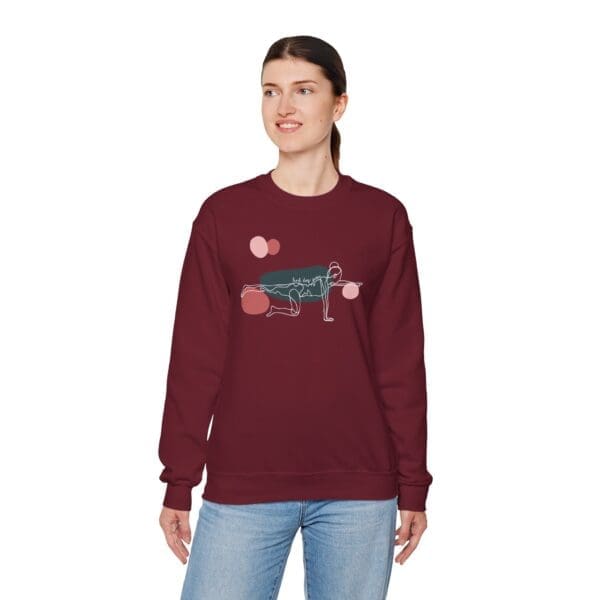 Bird Dog Pose Aesthetic Yoga Crewneck Sweatshirt - Image 5