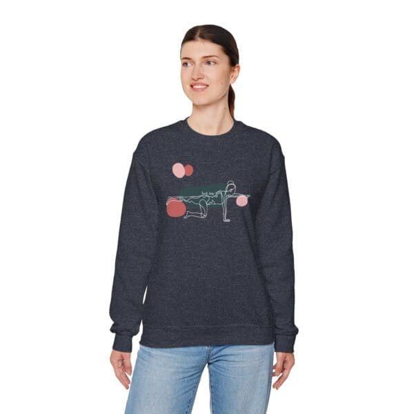 Bird Dog Pose Aesthetic Yoga Crewneck Sweatshirt - Image 10