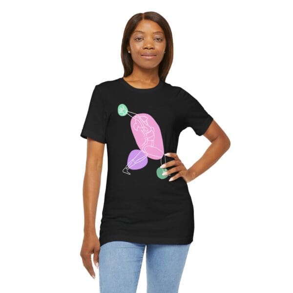 Crescent Lunge Aesthetic Yoga Lightweight T-Shirt - Light Lines - Image 22