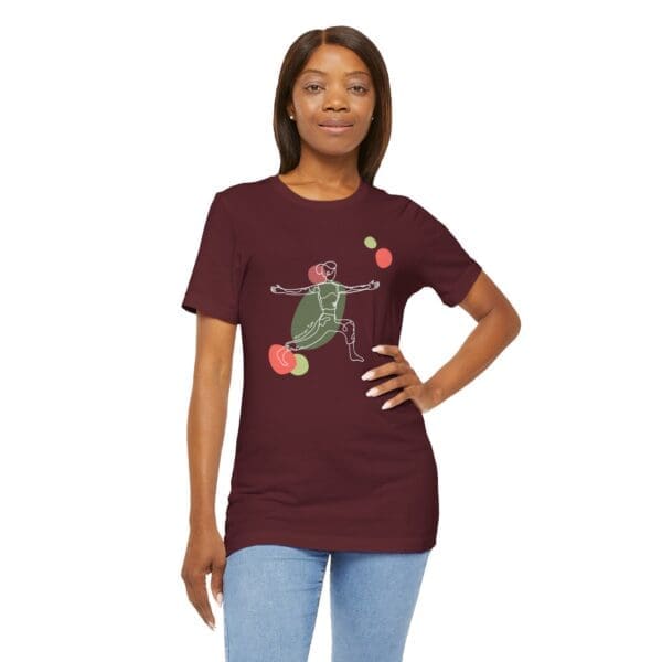 Warrior Two Pose Aesthetic Yoga Lightweight T-Shirt - Light Lines - Image 22