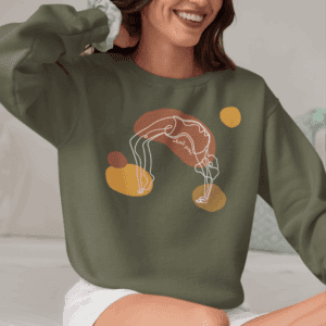 Wheel Pose Aesthetic Yoga Crewneck Sweatshirt