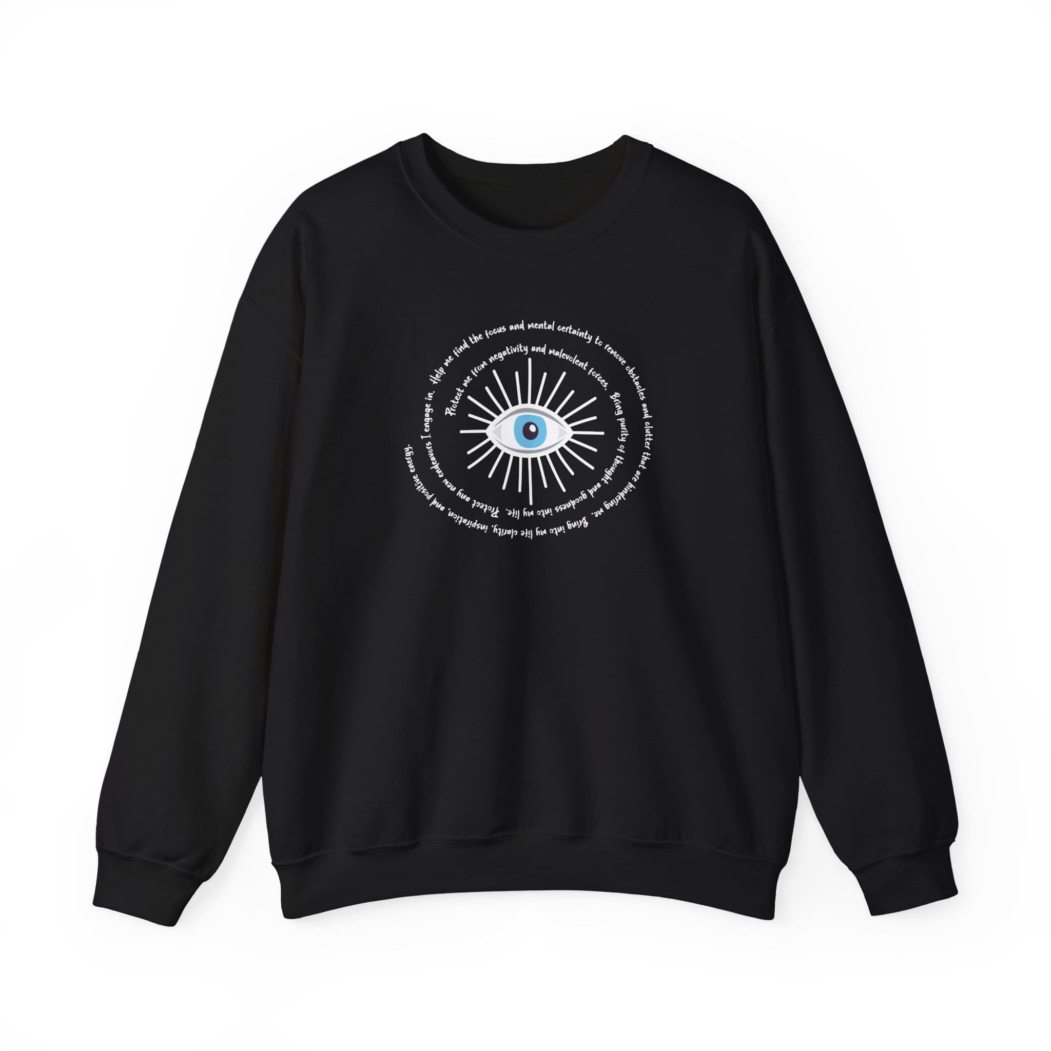 White Evil Eye Protection Crewneck Sweatshirt - Image 15