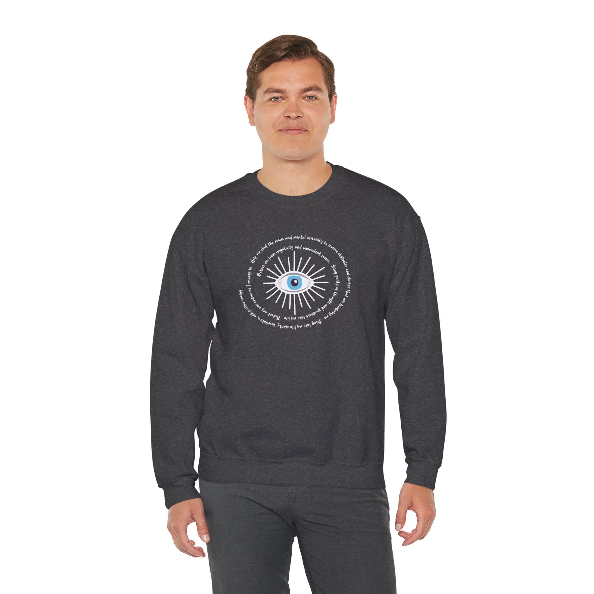 White Evil Eye Protection Crewneck Sweatshirt - Image 23