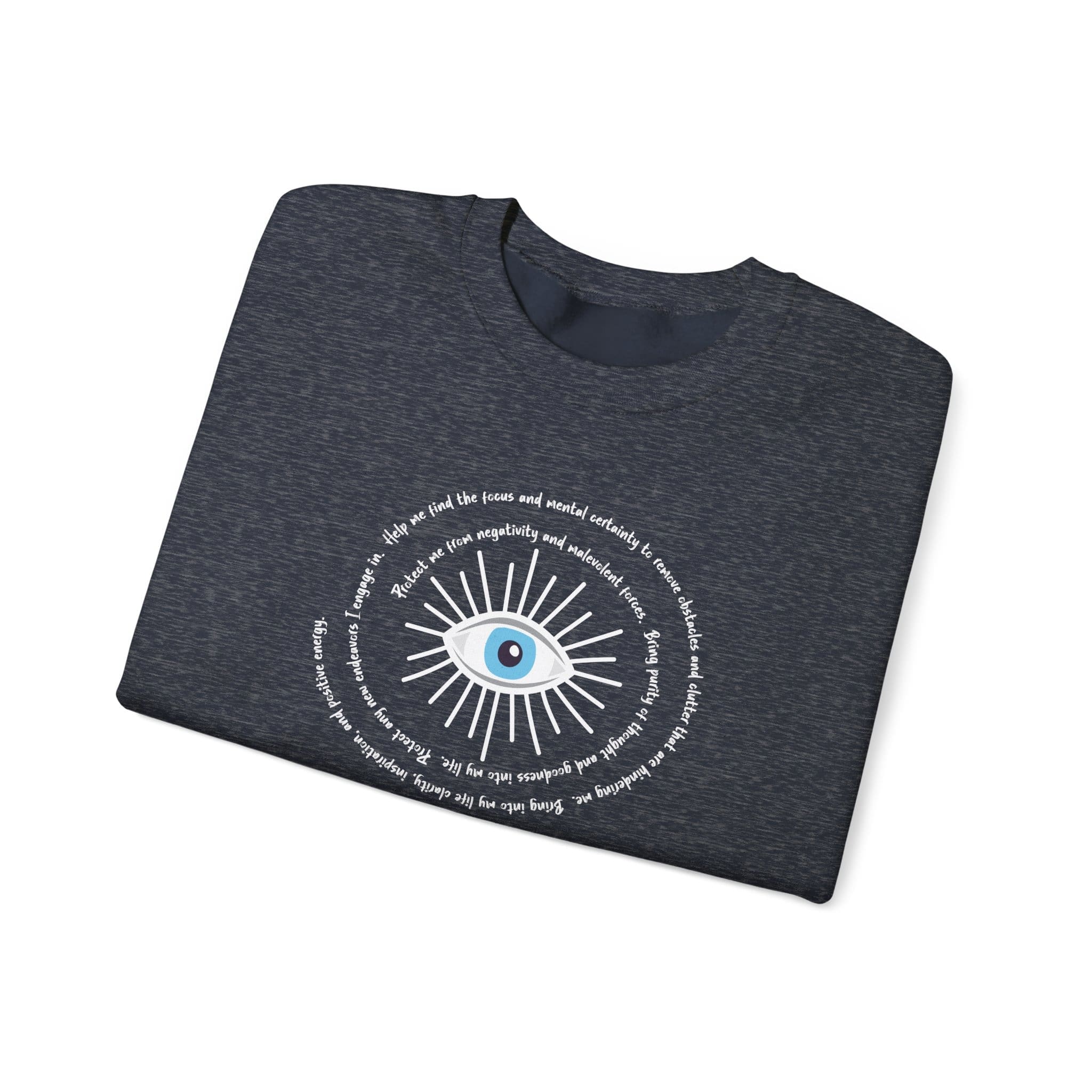 White Evil Eye Protection Crewneck Sweatshirt - Image 8
