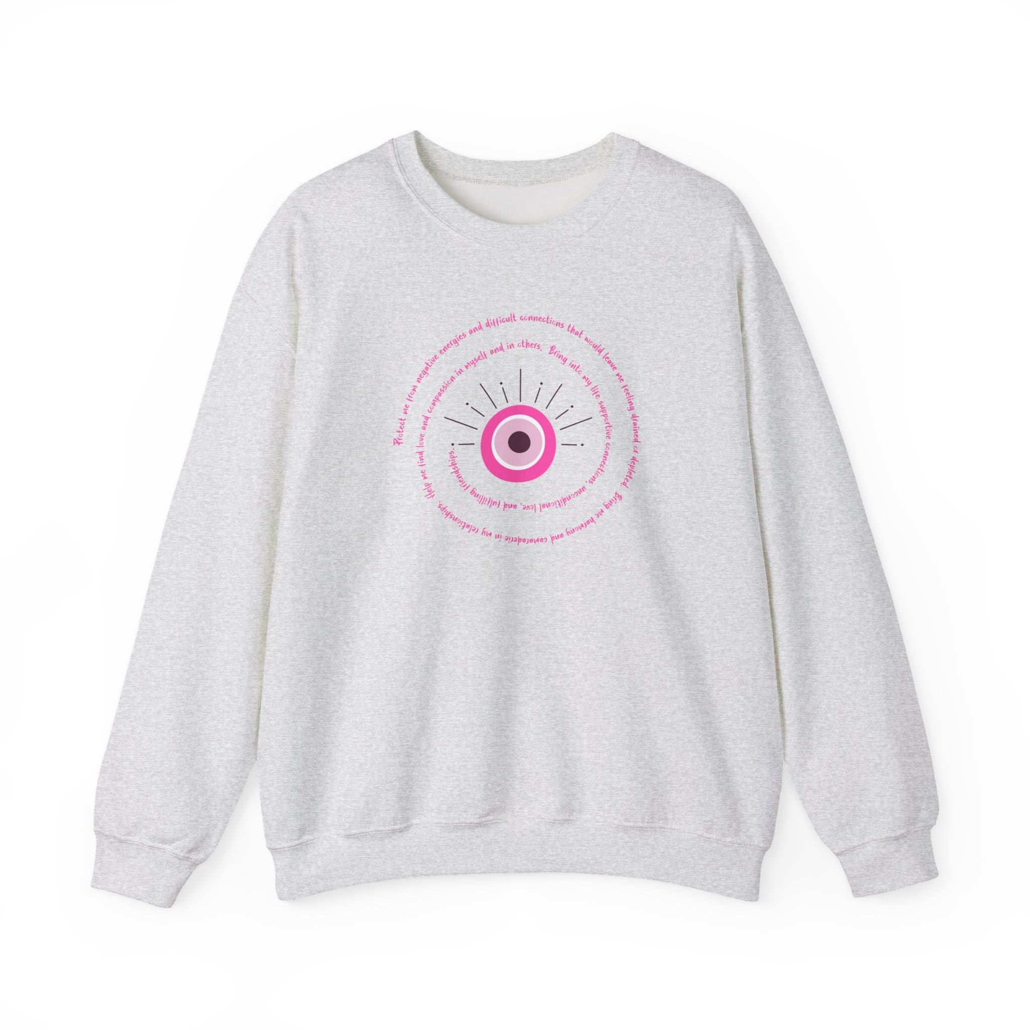 Pink Evil Eye Protection Crewneck Sweatshirt - Image 11