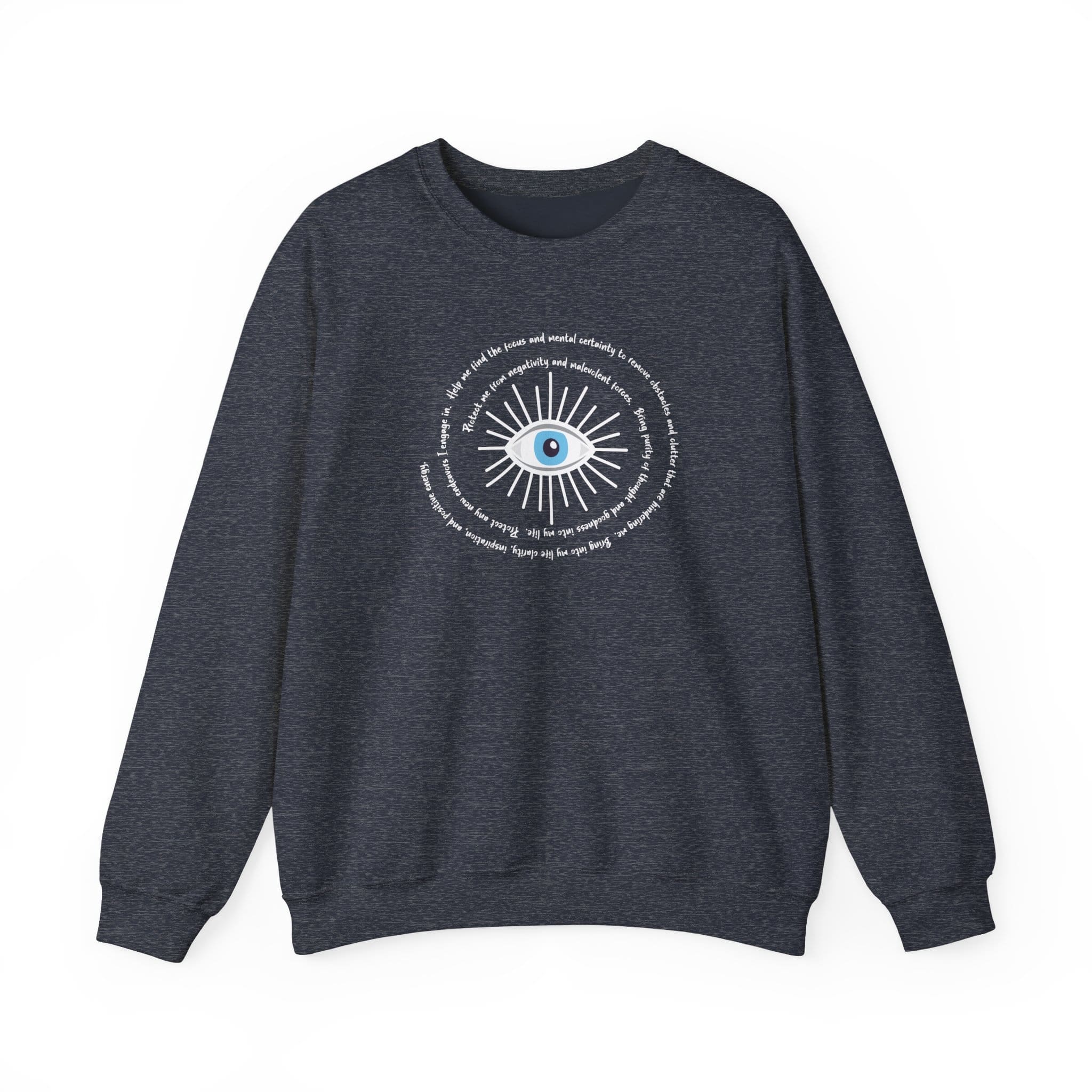 White Evil Eye Protection Crewneck Sweatshirt - Image 7