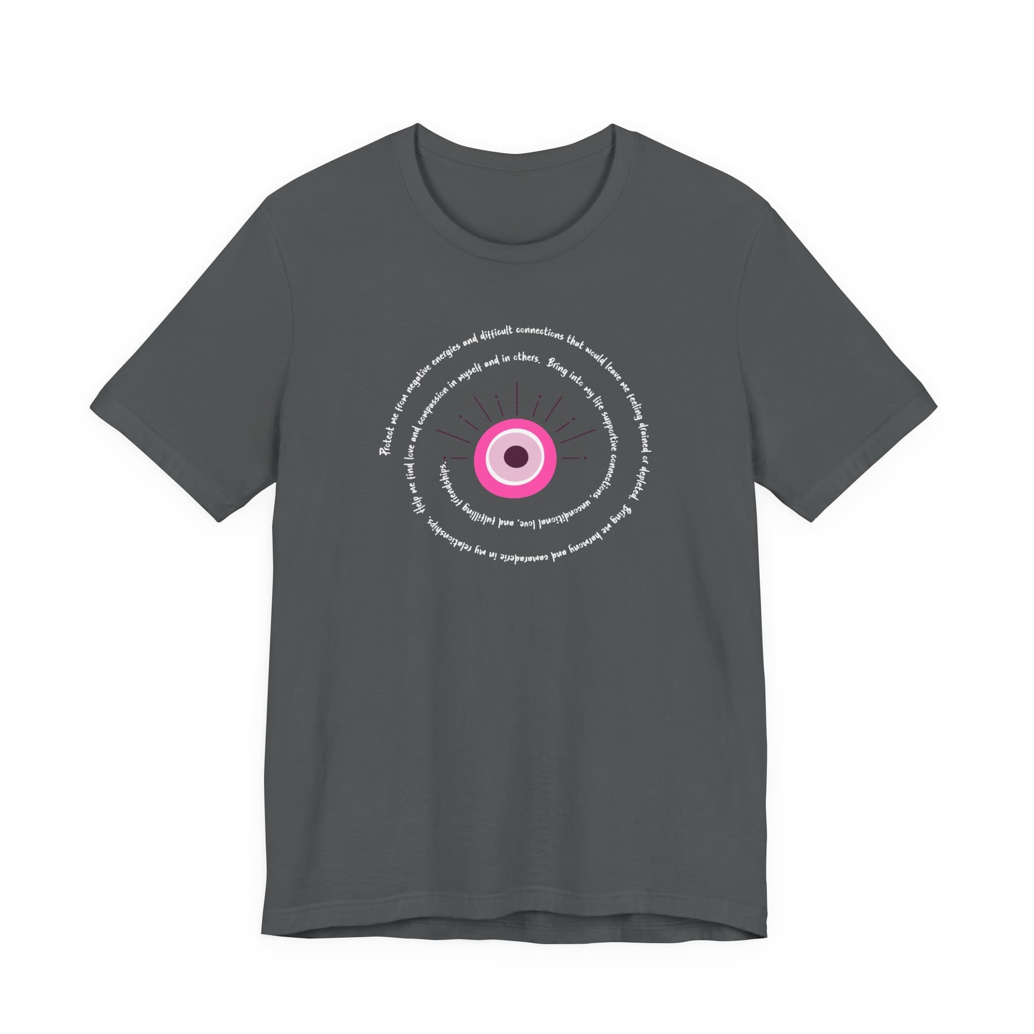 Pink Evil Eye Protection Lightweight T-Shirt - White Text - Image 15