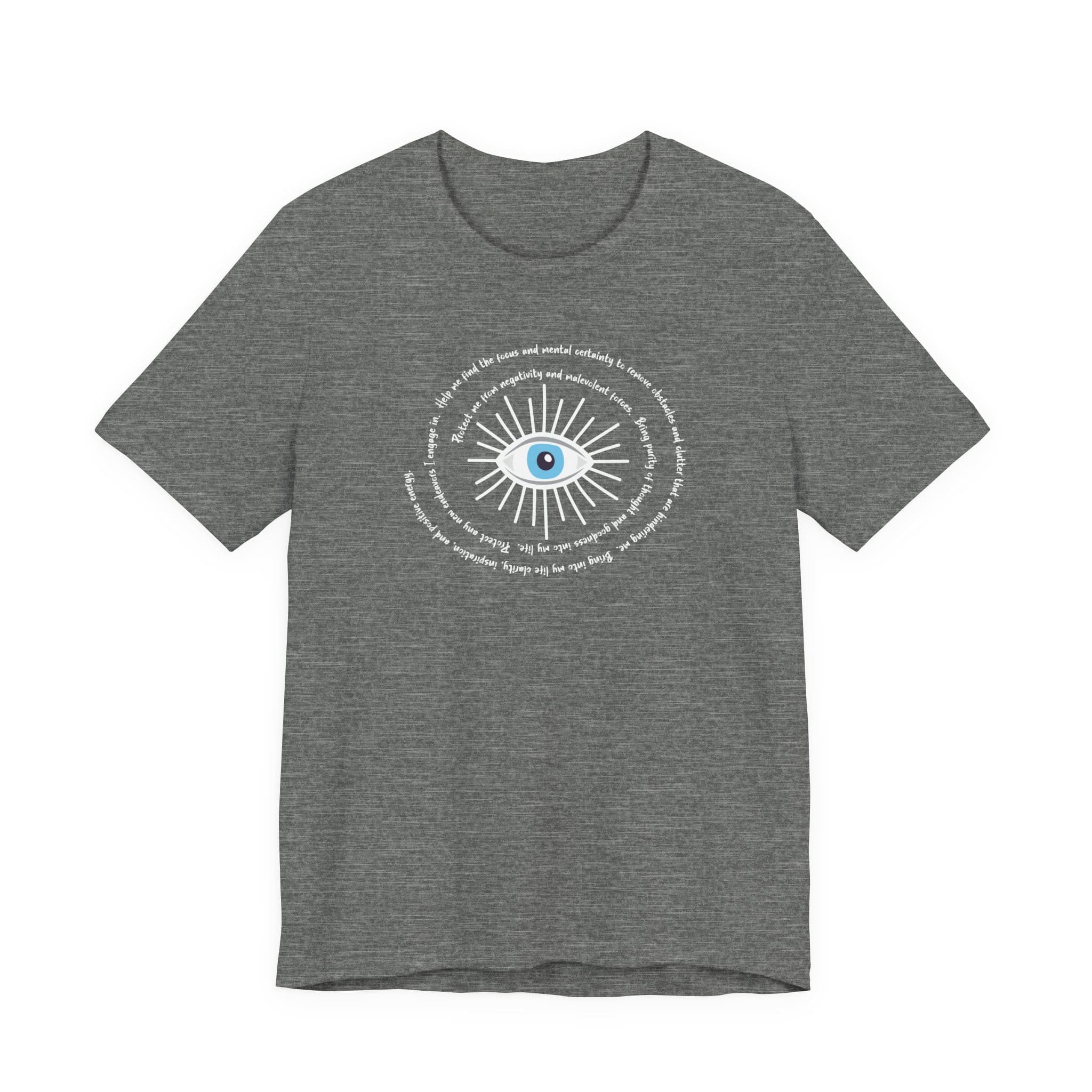White Evil Eye Protection Lightweight T-Shirt - White Text - Image 12