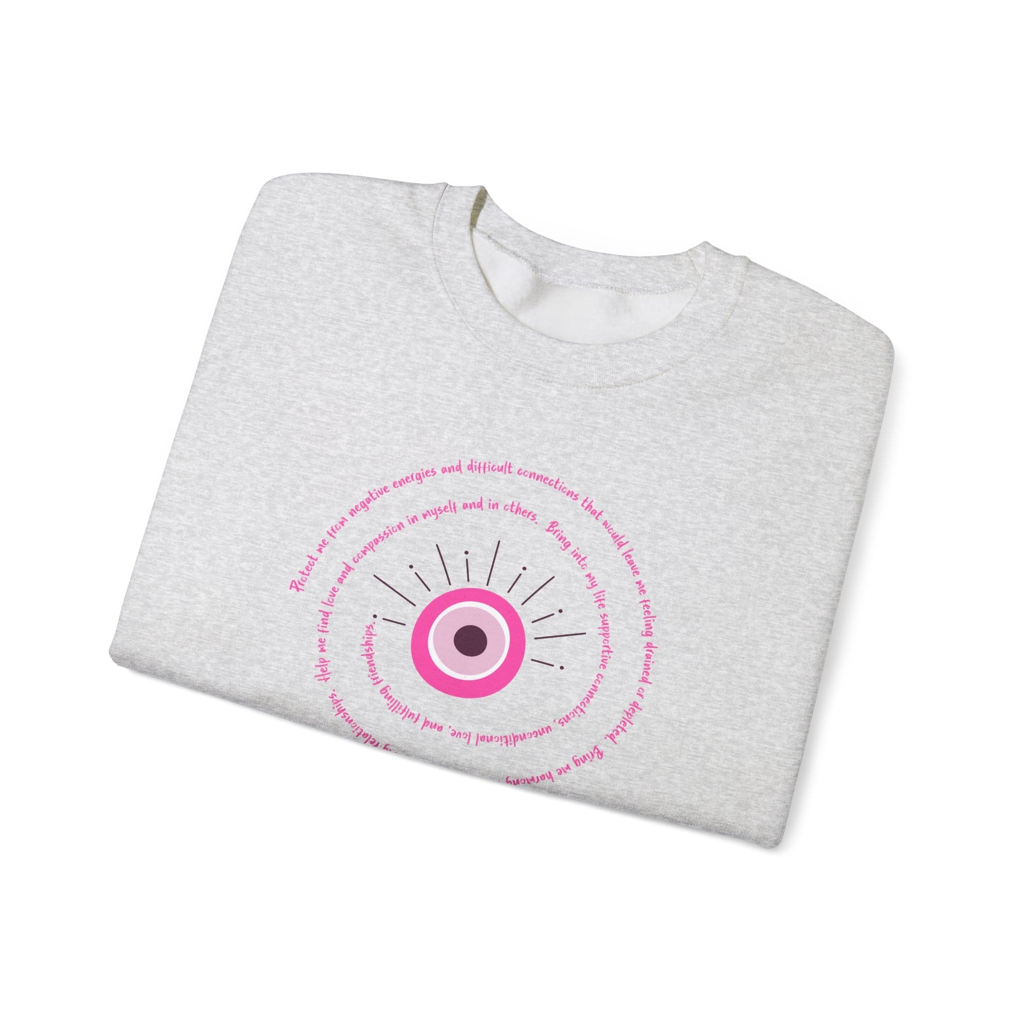 Pink Evil Eye Protection Crewneck Sweatshirt - Image 12