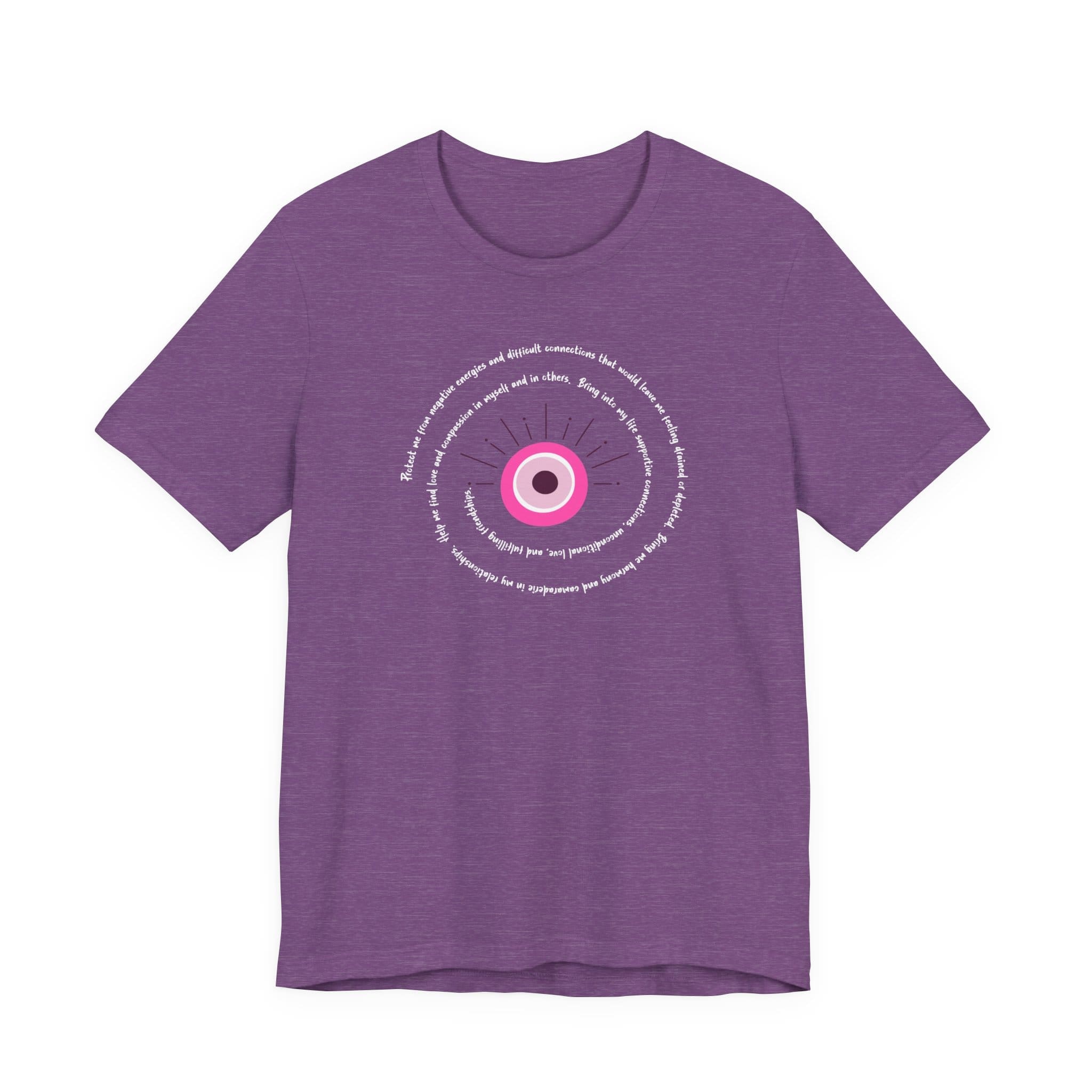 Pink Evil Eye Protection Lightweight T-Shirt - White Text - Image 7