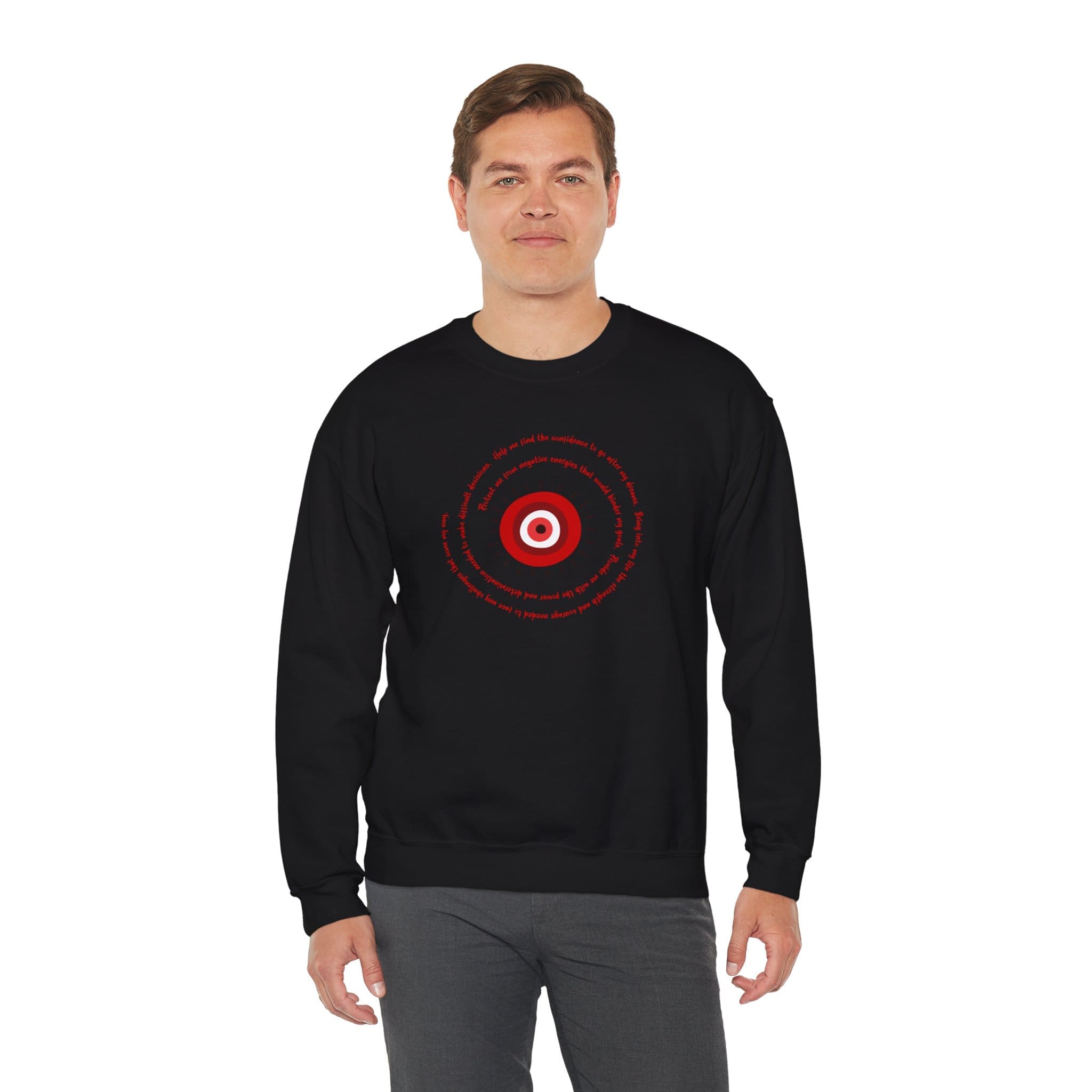 Red Evil Eye Protection Crewneck Sweatshirt - Image 10