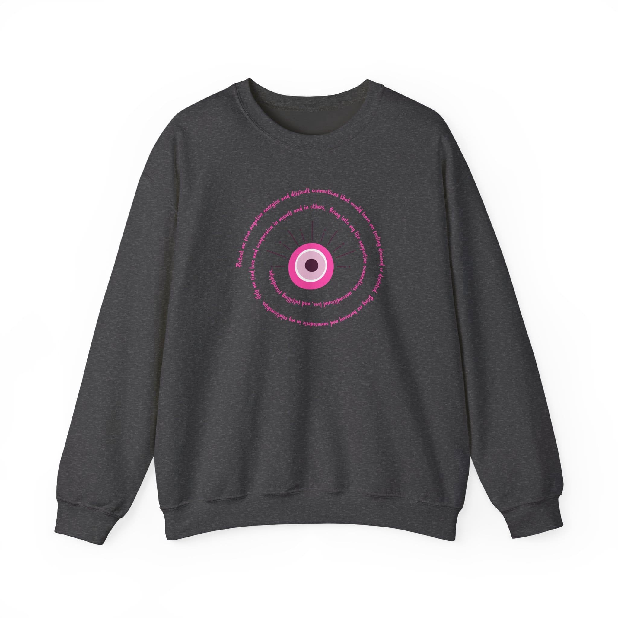 Pink Evil Eye Protection Crewneck Sweatshirt - Image 3
