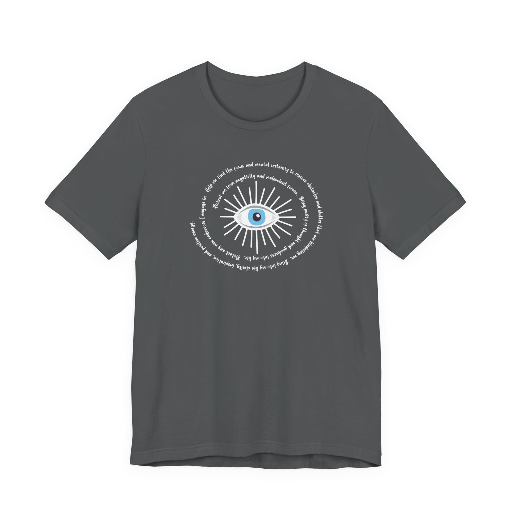 White Evil Eye Protection Lightweight T-Shirt - White Text - Image 16