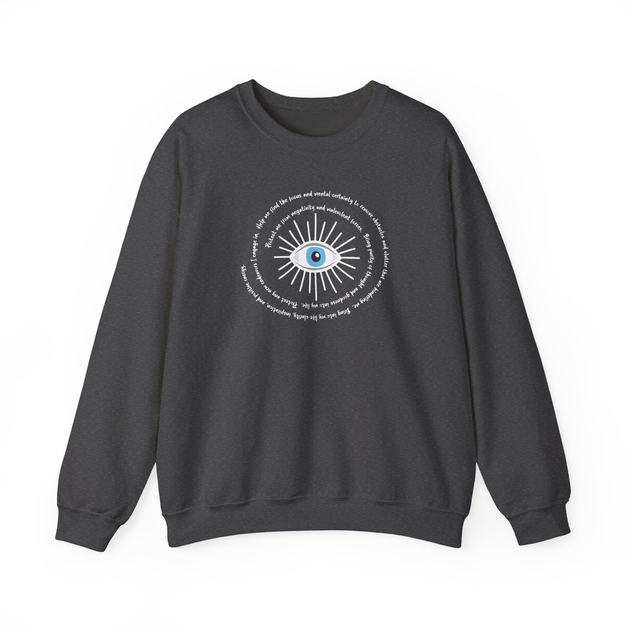 White Evil Eye Protection Crewneck Sweatshirt - Image 20